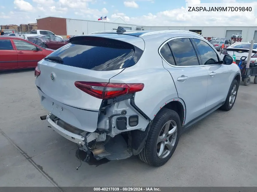 2021 Alfa Romeo Stelvio Rwd VIN: ZASPAJAN9M7D09840 Lot: 40217039