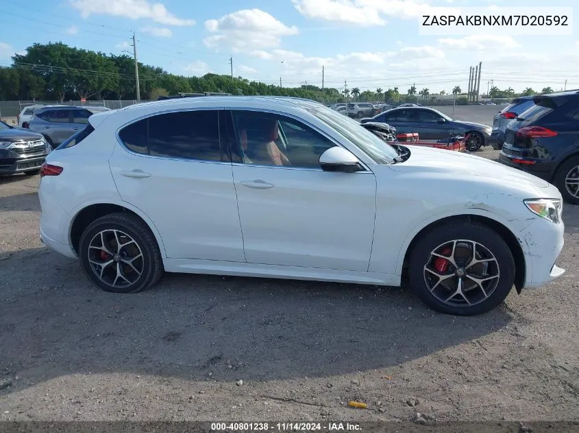 2021 Alfa Romeo Stelvio Ti Awd VIN: ZASPAKBNXM7D20592 Lot: 40801238