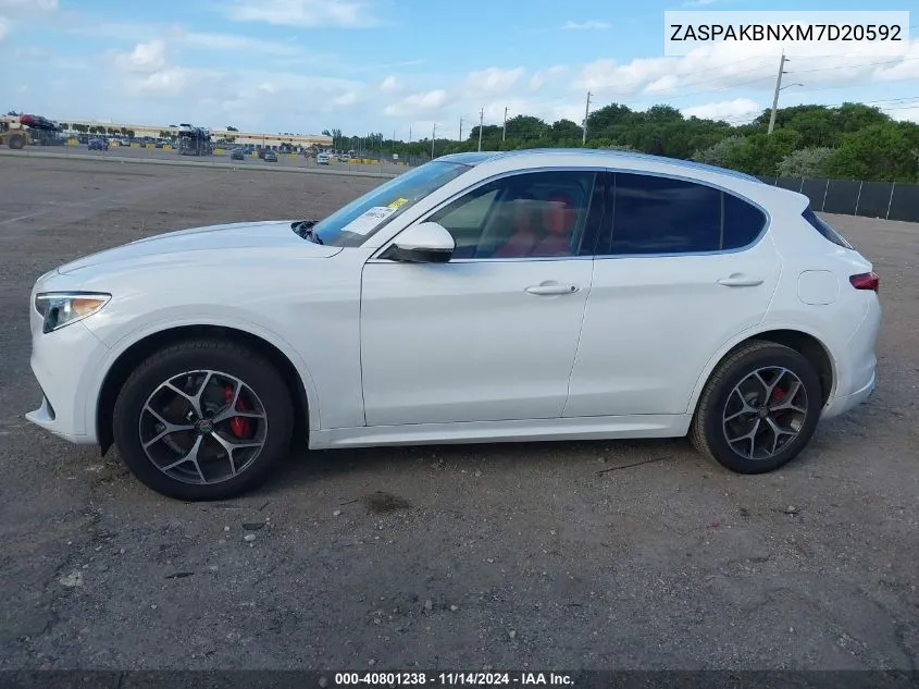 2021 Alfa Romeo Stelvio Ti Awd VIN: ZASPAKBNXM7D20592 Lot: 40801238