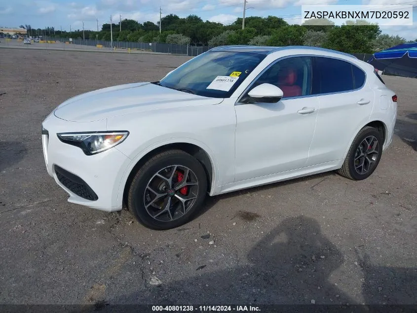 2021 Alfa Romeo Stelvio Ti Awd VIN: ZASPAKBNXM7D20592 Lot: 40801238