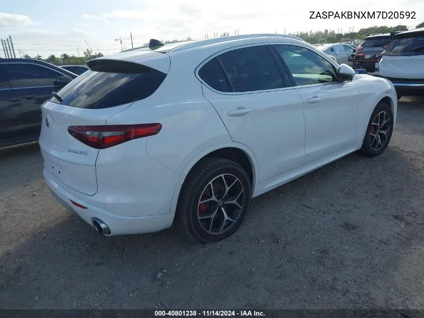 2021 Alfa Romeo Stelvio Ti Awd VIN: ZASPAKBNXM7D20592 Lot: 40801238