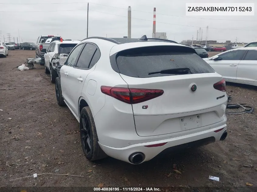 2021 Alfa Romeo Stelvio Ti Awd VIN: ZASPAKBN4M7D15243 Lot: 40836195