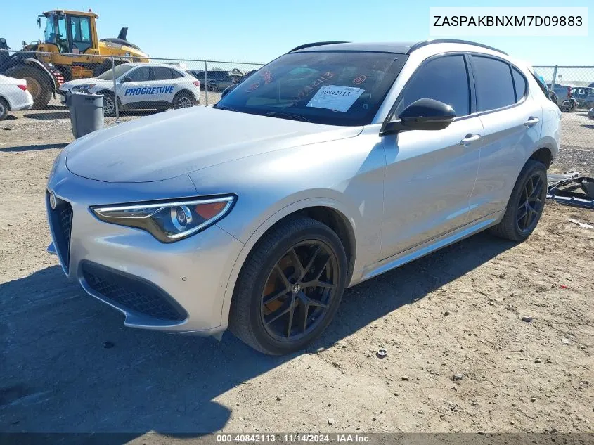 2021 Alfa Romeo Stelvio Ti Sport Awd VIN: ZASPAKBNXM7D09883 Lot: 40842113