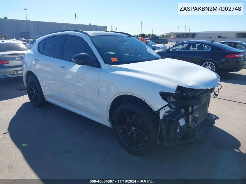 2021 Alfa Romeo Stelvio Ti Sport Awd VIN: ZASPAKBN2M7D02748 Lot: 40854987