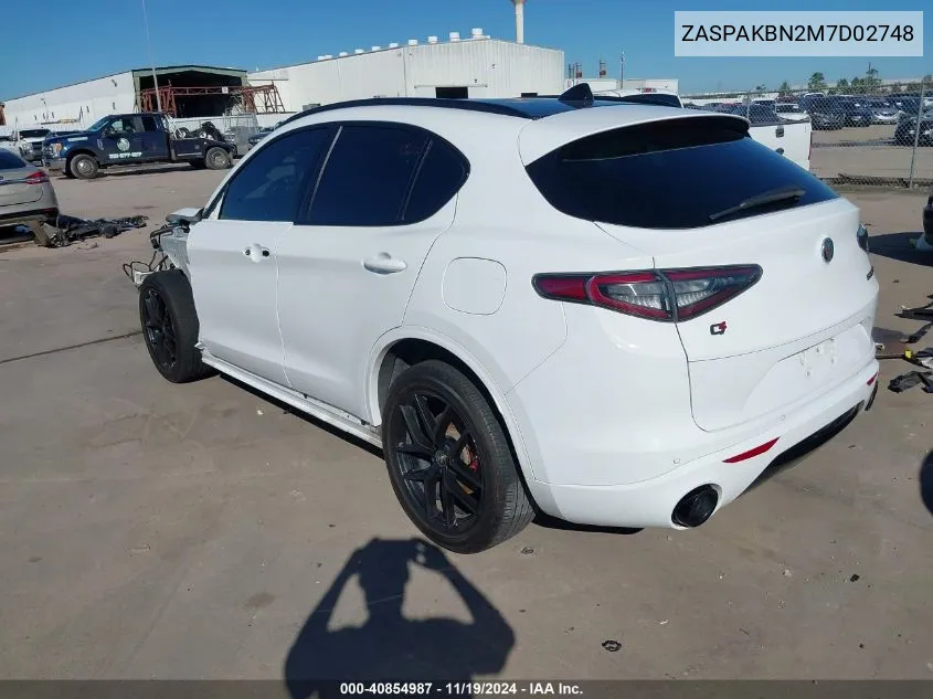 2021 Alfa Romeo Stelvio Ti Sport Awd VIN: ZASPAKBN2M7D02748 Lot: 40854987