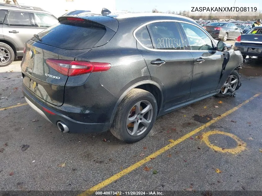 2021 Alfa Romeo Stelvio Awd VIN: ZASPAKANXM7D08119 Lot: 40873472