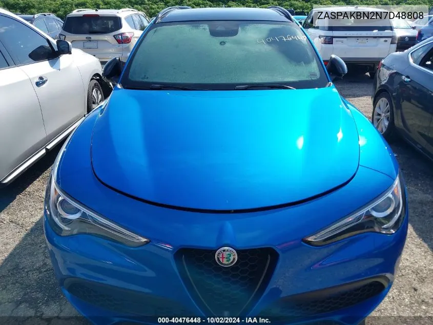 2022 Alfa Romeo Stelvio Veloce Ti Awd VIN: ZASPAKBN2N7D48808 Lot: 40476448