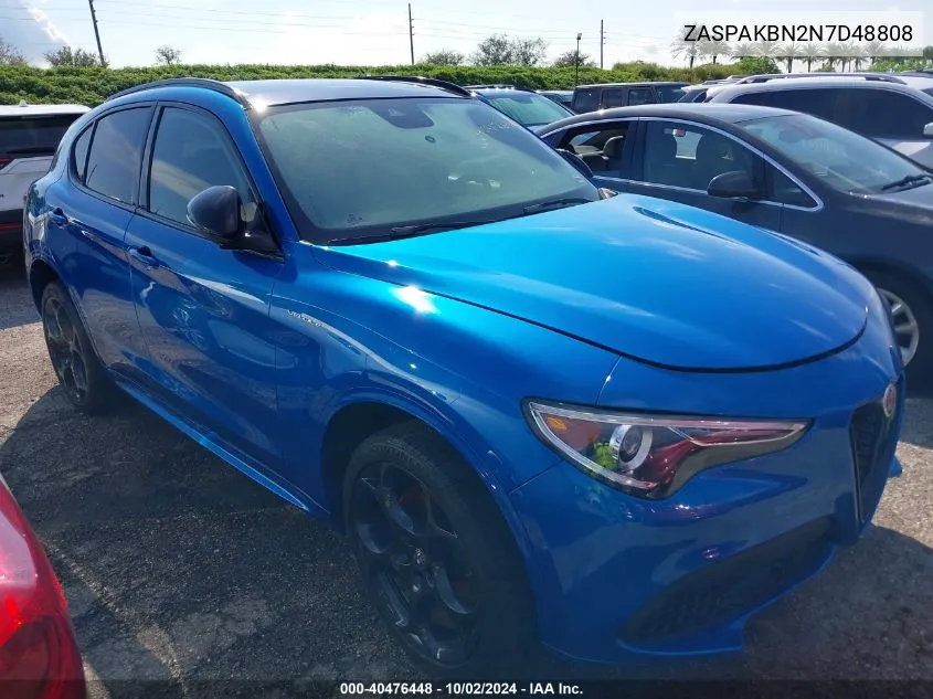 2022 Alfa Romeo Stelvio Veloce Ti Awd VIN: ZASPAKBN2N7D48808 Lot: 40476448