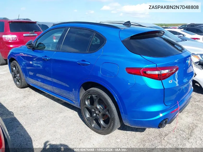 2022 Alfa Romeo Stelvio Veloce Ti Awd VIN: ZASPAKBN2N7D48808 Lot: 40476448