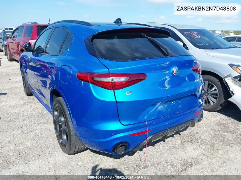 2022 Alfa Romeo Stelvio Veloce Ti Awd VIN: ZASPAKBN2N7D48808 Lot: 40476448