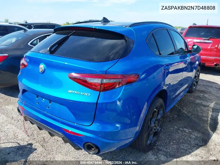 2022 Alfa Romeo Stelvio Veloce Ti Awd VIN: ZASPAKBN2N7D48808 Lot: 40476448