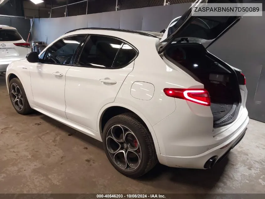 2022 Alfa Romeo Stelvio Veloce Ti Awd VIN: ZASPAKBN6N7D50089 Lot: 40546203