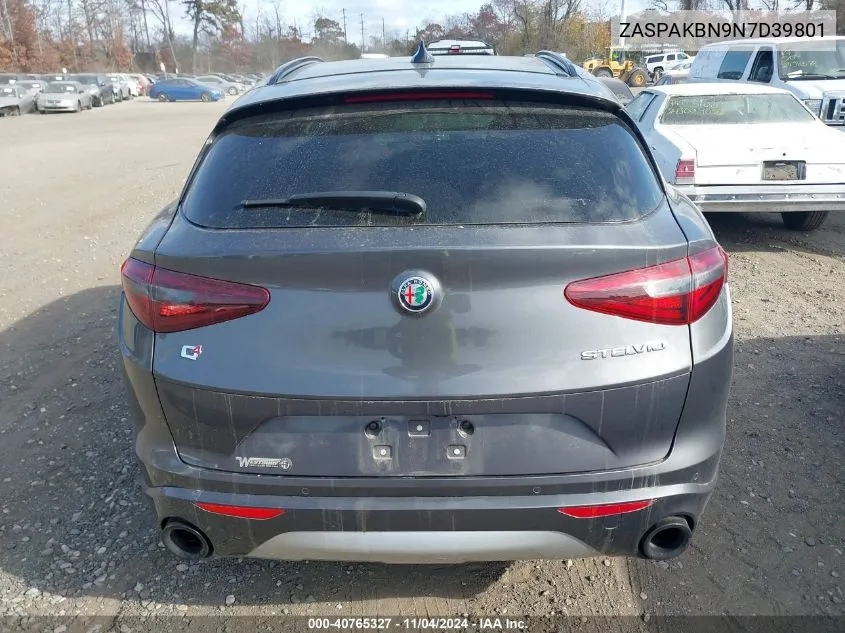 2022 Alfa Romeo Stelvio Ti Awd VIN: ZASPAKBN9N7D39801 Lot: 40765327