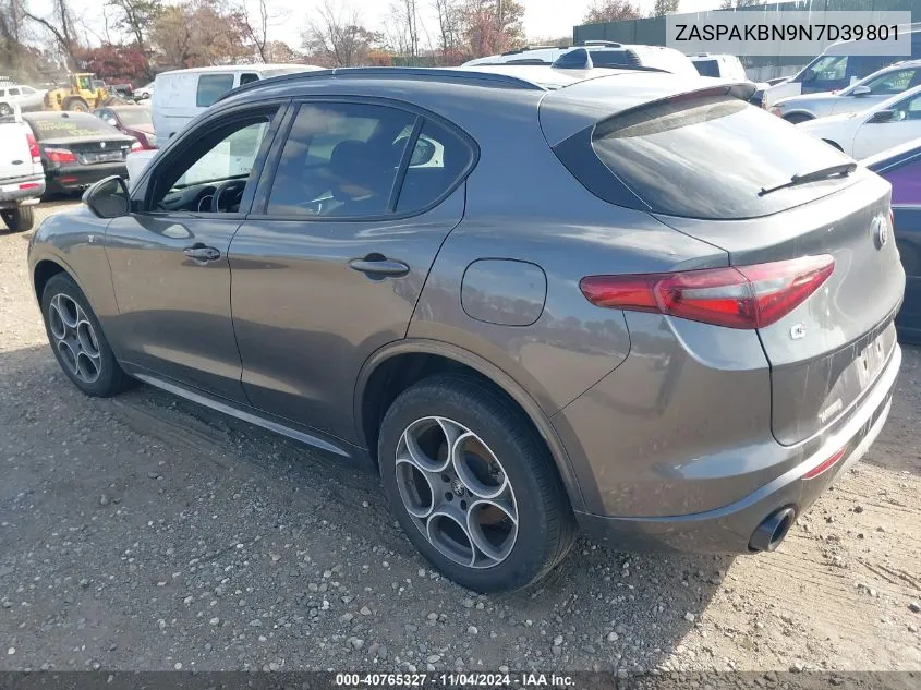 2022 Alfa Romeo Stelvio Ti Awd VIN: ZASPAKBN9N7D39801 Lot: 40765327