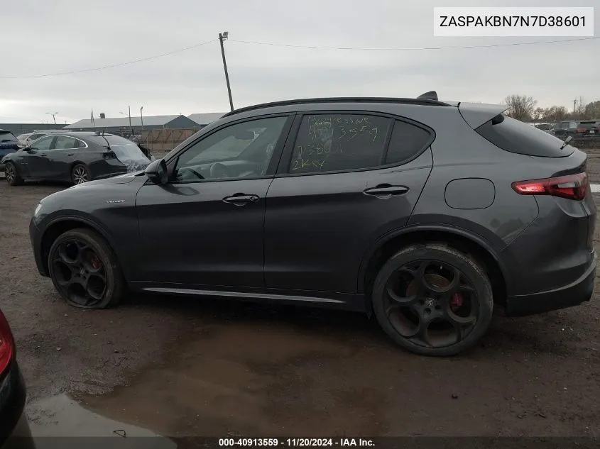 2022 Alfa Romeo Stelvio Veloce Ti Awd VIN: ZASPAKBN7N7D38601 Lot: 40913559