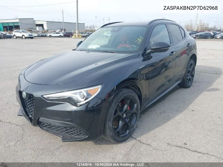 2023 Alfa Romeo Stelvio Ti Veloce Awd VIN: ZASPAKBN2P7D62968 Lot: 12143815