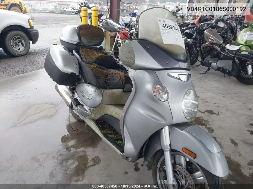 2006 Aprilia Scarabeo 250 VIN: VD4RTC0186S000192 Lot: 40587450