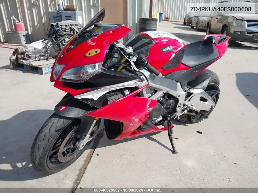 2015 Aprilia Rsv4 R VIN: ZD4RKUA40FS000608 Lot: 40529552