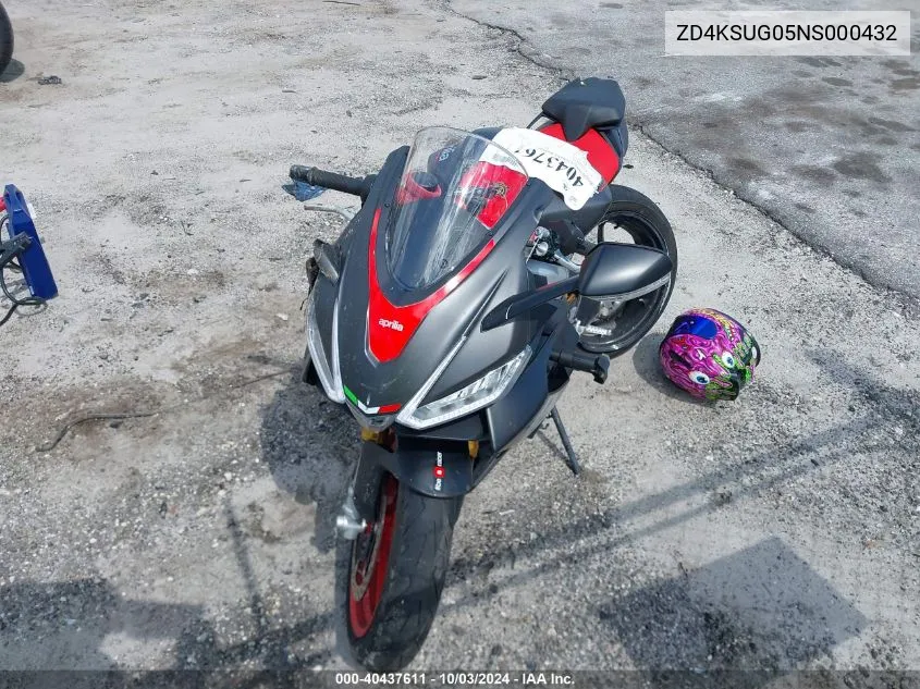 2022 Aprilia Rs 660 VIN: ZD4KSUG05NS000432 Lot: 40437611