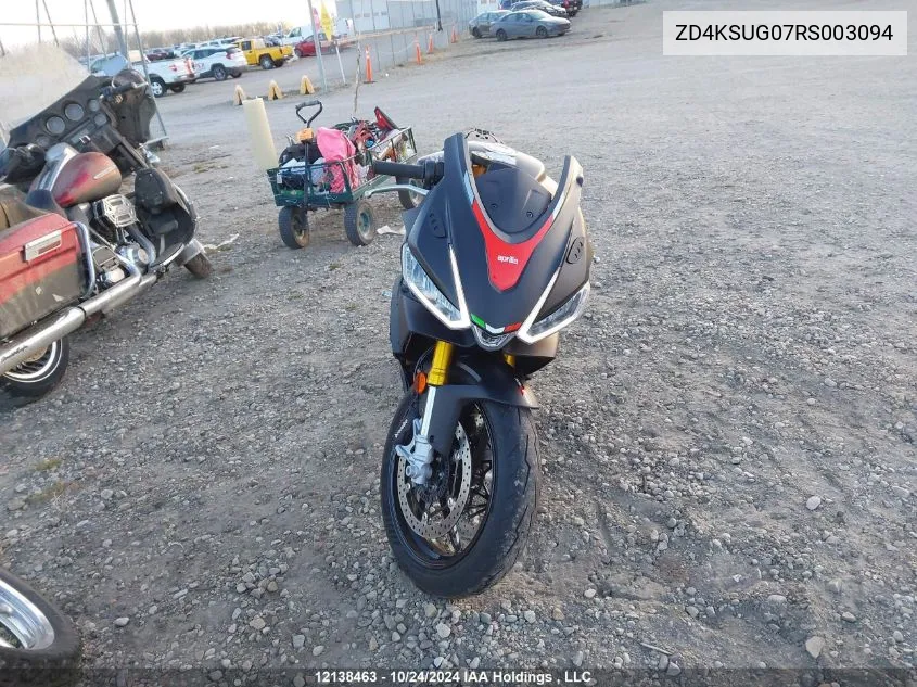 2024 Aprilia Rs 660 VIN: ZD4KSUG07RS003094 Lot: 12138463