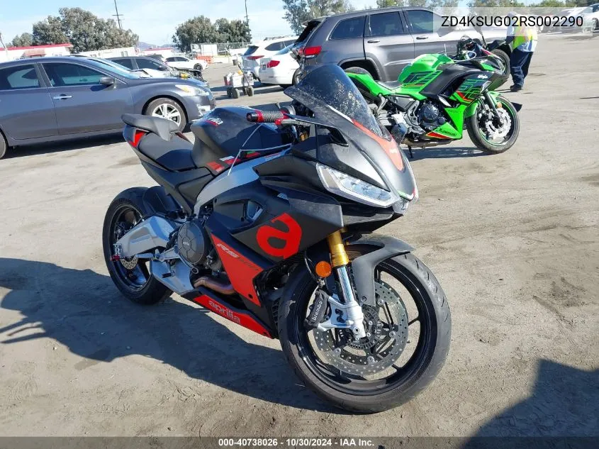 2024 Aprilia Rs 660 VIN: ZD4KSUG02RS002290 Lot: 40738026