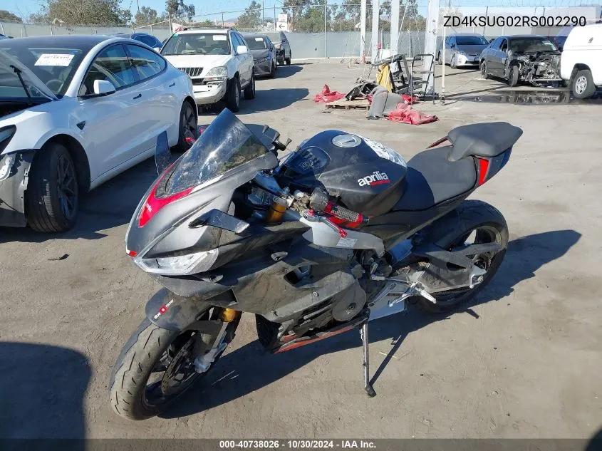 2024 Aprilia Rs 660 VIN: ZD4KSUG02RS002290 Lot: 40738026