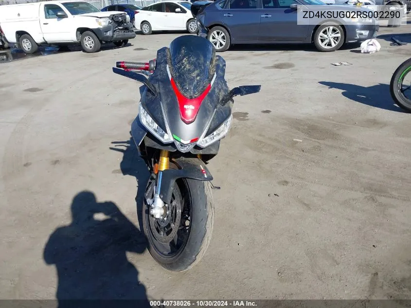 2024 Aprilia Rs 660 VIN: ZD4KSUG02RS002290 Lot: 40738026