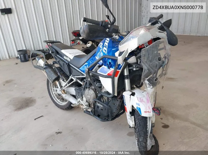 ZD4XBUA0XNS000778 2022 Aprilia Tuareg 660