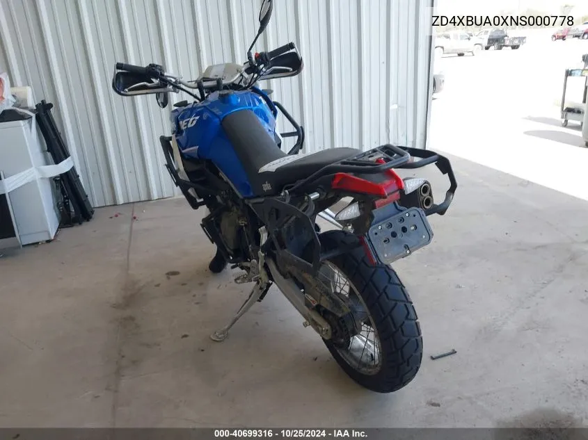 ZD4XBUA0XNS000778 2022 Aprilia Tuareg 660