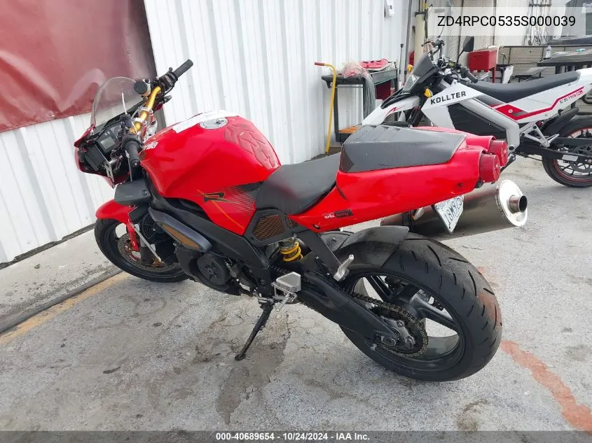 2005 Aprilia Tuono 1000 VIN: ZD4RPC0535S000039 Lot: 40689654