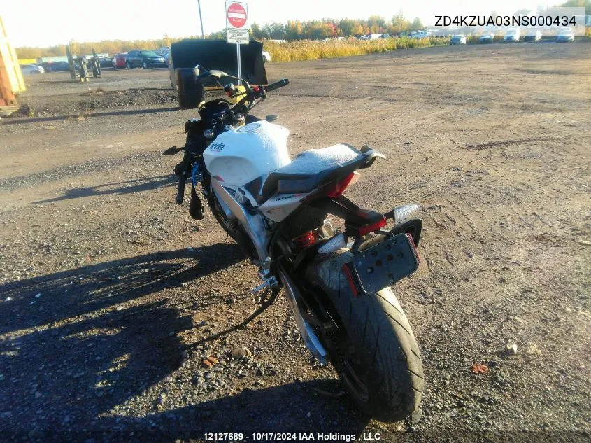 ZD4KZUA03NS000434 2022 Aprilia Tuono V4 1100