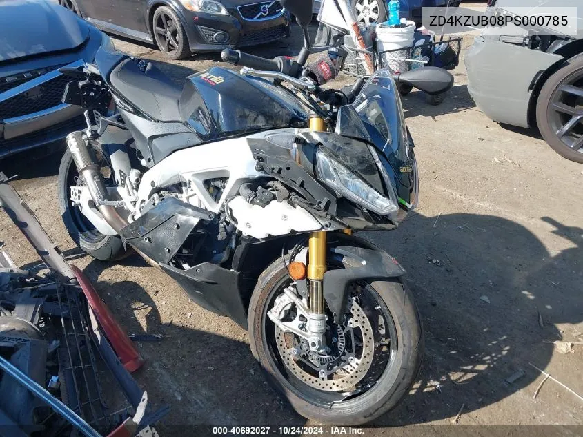 2023 Aprilia Tuono V4 Factory VIN: ZD4KZUB08PS000785 Lot: 40692027