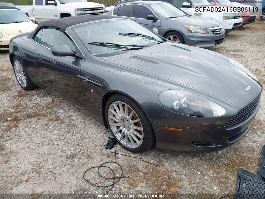 2006 Aston Martin Db9 Volante VIN: SCFAD02A16GB06119 Lot: 40502304