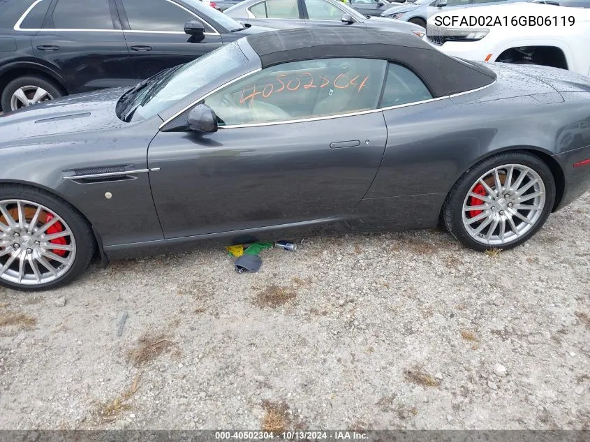 2006 Aston Martin Db9 Volante VIN: SCFAD02A16GB06119 Lot: 40502304