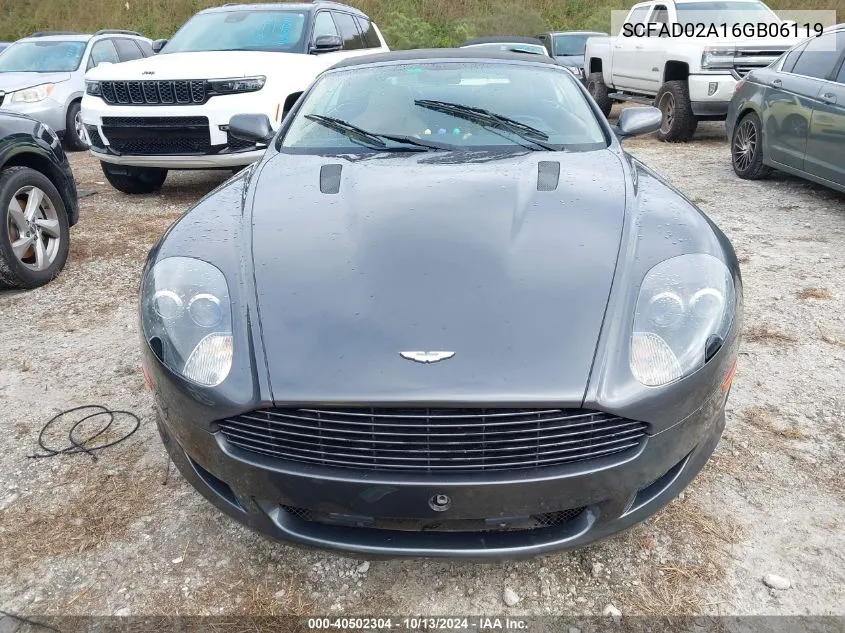 2006 Aston Martin Db9 Volante VIN: SCFAD02A16GB06119 Lot: 40502304