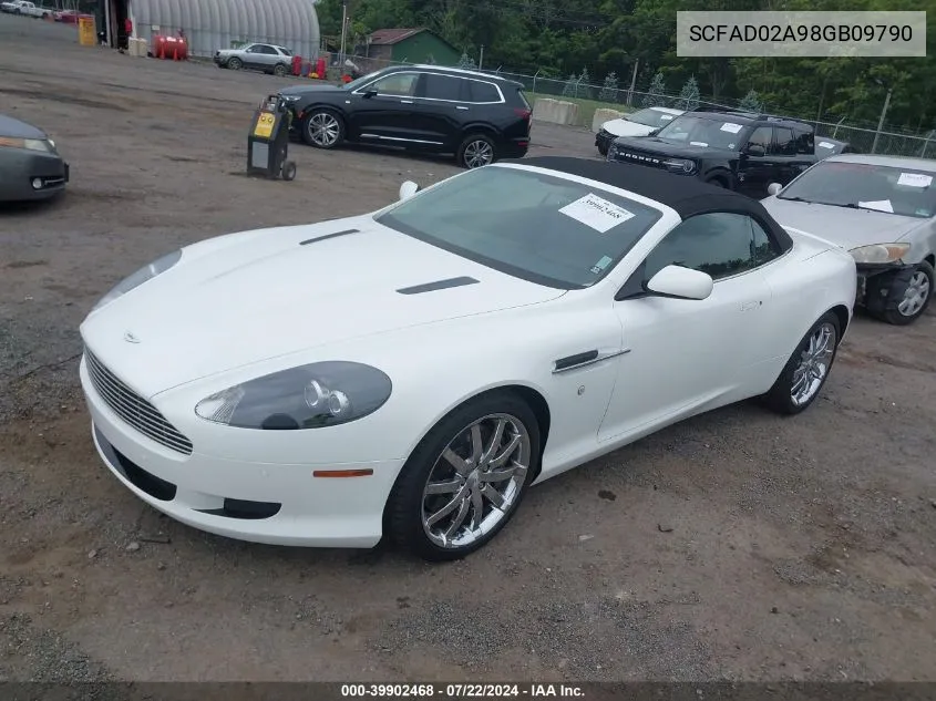 2008 Aston Martin Db9 Volante VIN: SCFAD02A98GB09790 Lot: 39902468