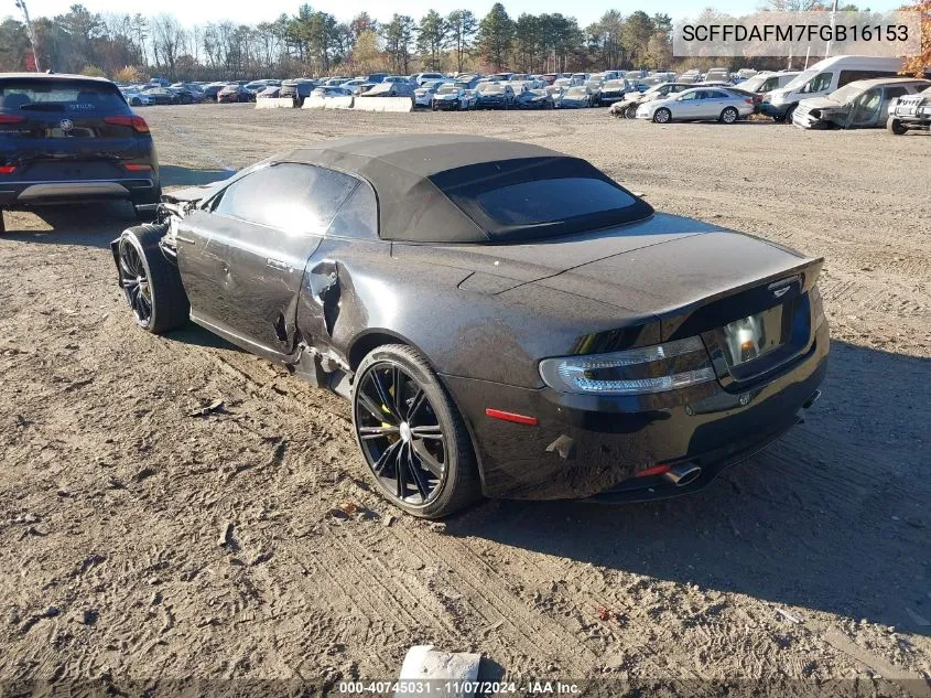 2015 Aston Martin Db9 Volante/Volante Carbon Edition VIN: SCFFDAFM7FGB16153 Lot: 40745031