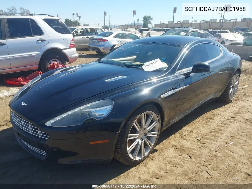 2011 Aston Martin Rapide Luxe VIN: SCFHDDAJ7BAF01958 Lot: 38656717