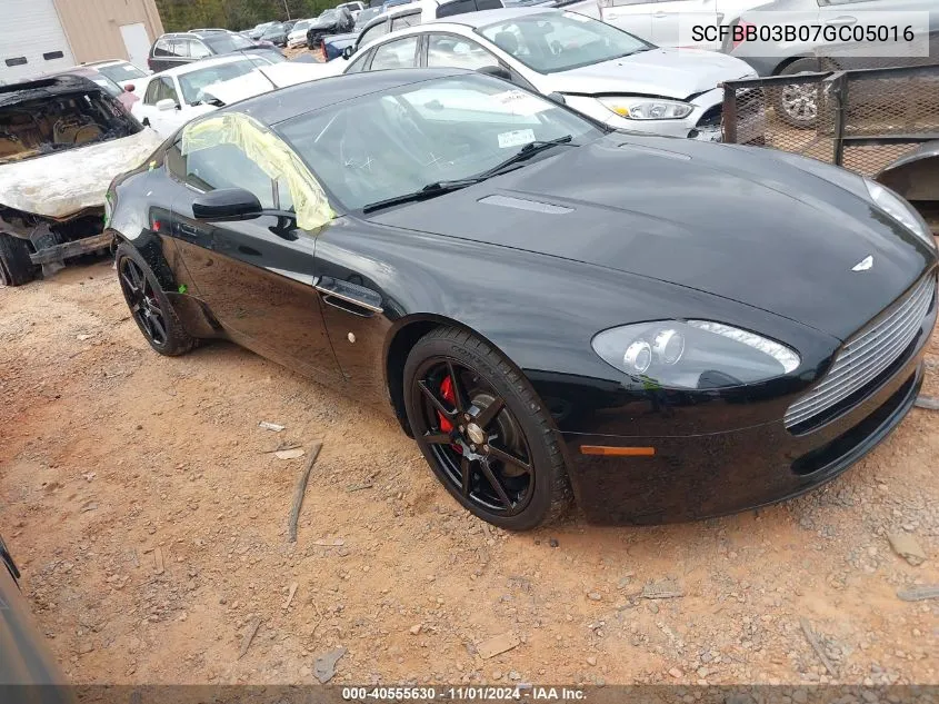 2007 Aston Martin V8 Vantage VIN: SCFBB03B07GC05016 Lot: 40555630