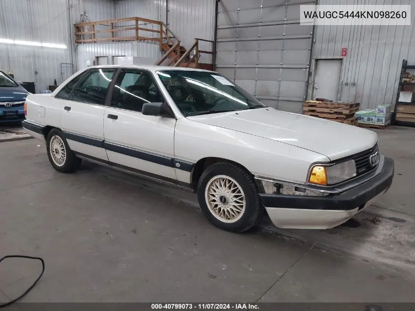 1989 Audi 200 Quattro VIN: WAUGC5444KN098260 Lot: 40799073