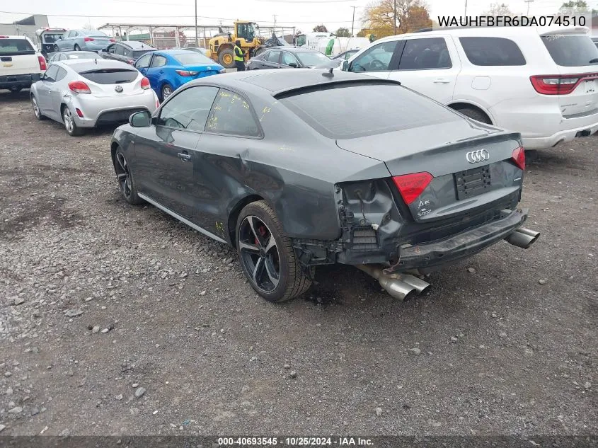 2013 Audi A5 20T Qu VIN: WAUHFBFR6DA074510 Lot: 40693545