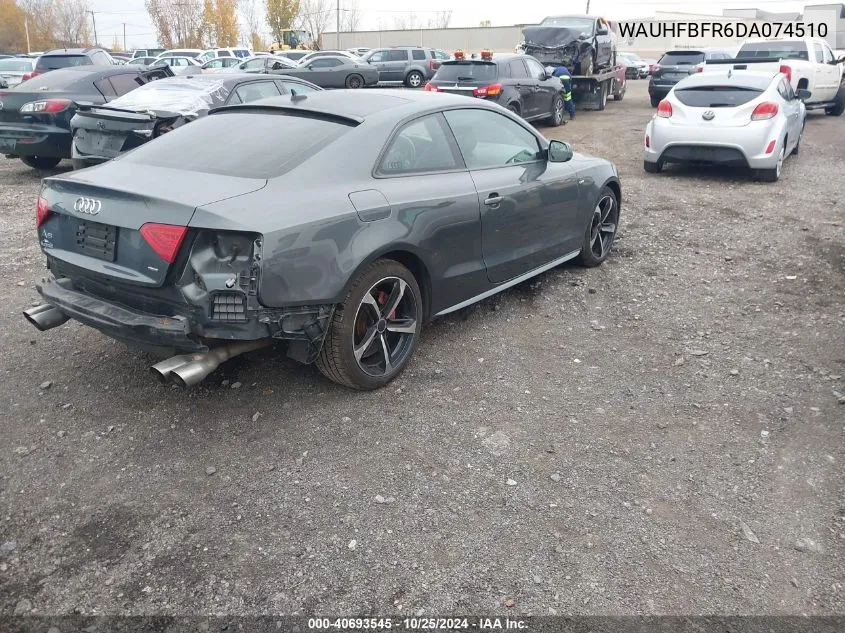 2013 Audi A5 20T Qu VIN: WAUHFBFR6DA074510 Lot: 40693545