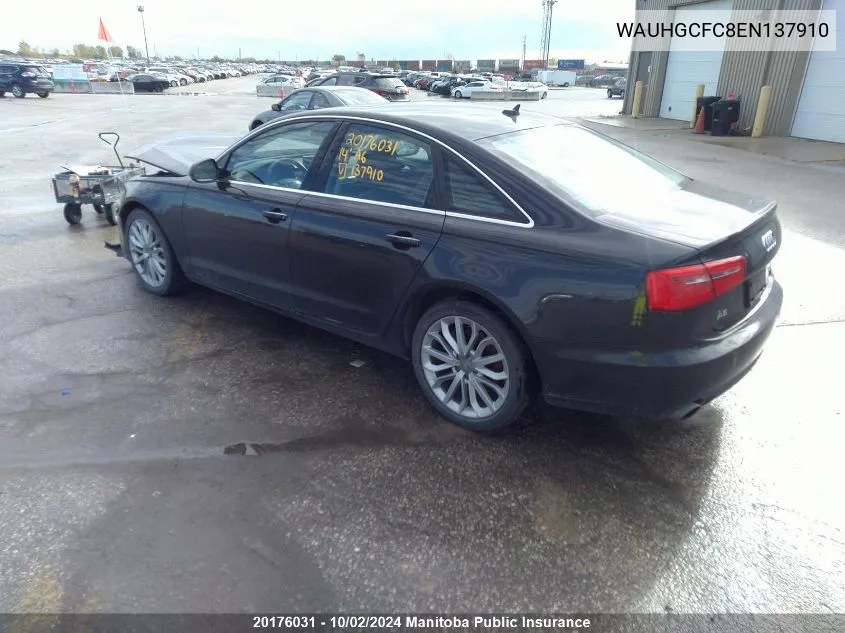 WAUHGCFC8EN137910 2014 Audi A6 3.0T Quattro