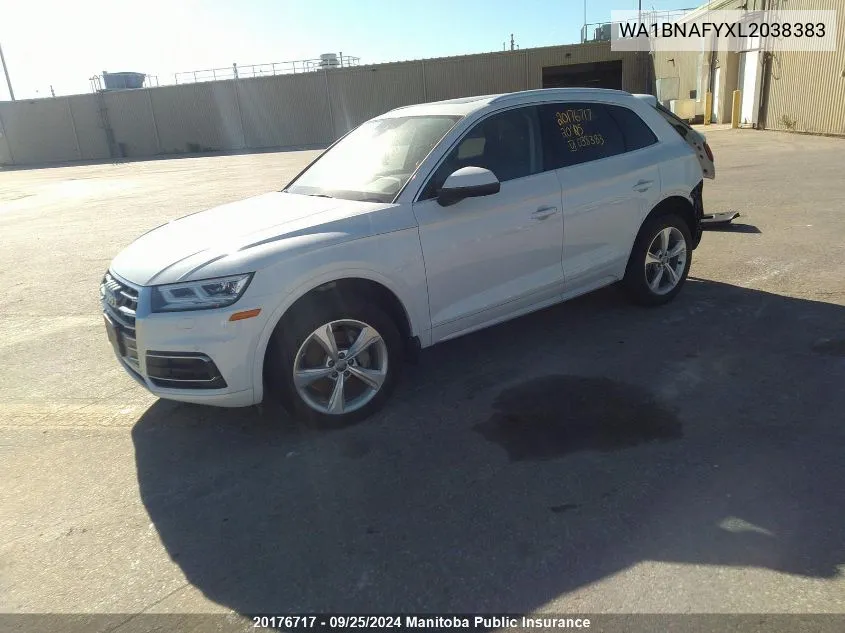 2020 Audi Q5 Progressiv 45 2.0 Tfsi VIN: WA1BNAFYXL2038383 Lot: 20176717