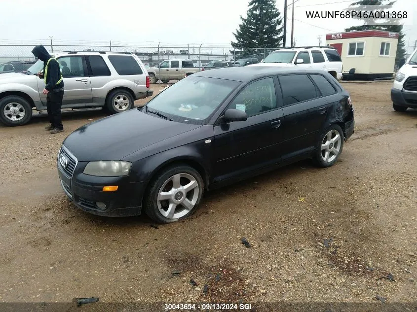 2006 Audi A3 2.0 Premium VIN: WAUNF68P46A001368 Lot: 30043654