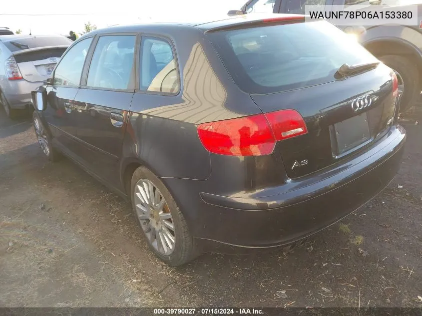 WAUNF78P06A153380 2006 Audi A3 2.0T