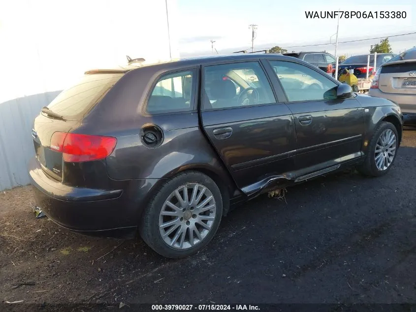 WAUNF78P06A153380 2006 Audi A3 2.0T