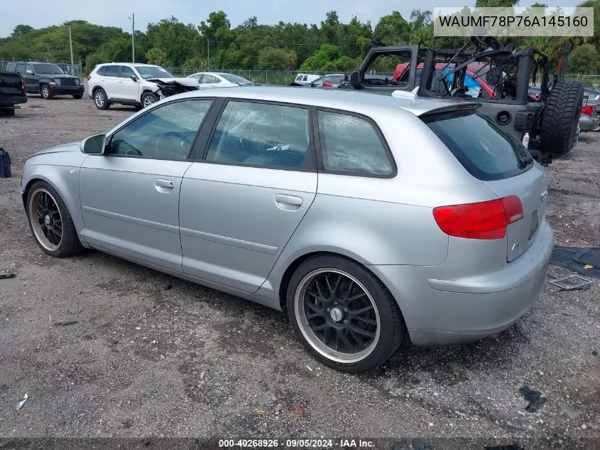 WAUMF78P76A145160 2006 Audi A3 2.0 Sport