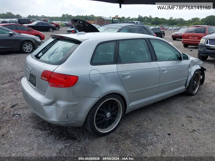 WAUMF78P76A145160 2006 Audi A3 2.0 Sport