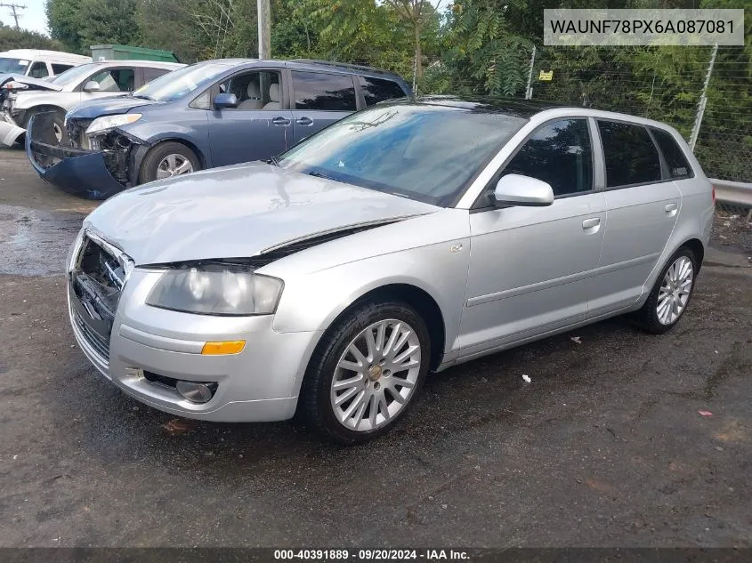 WAUNF78PX6A087081 2006 Audi A3 2.0T